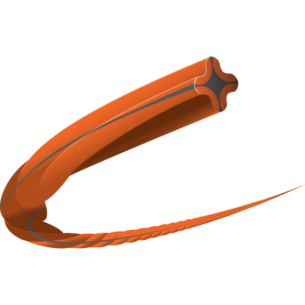 Fir trimmer HUSQVARNA Whisper Twist, 1.5mm x 15m, gri-portocaliu
