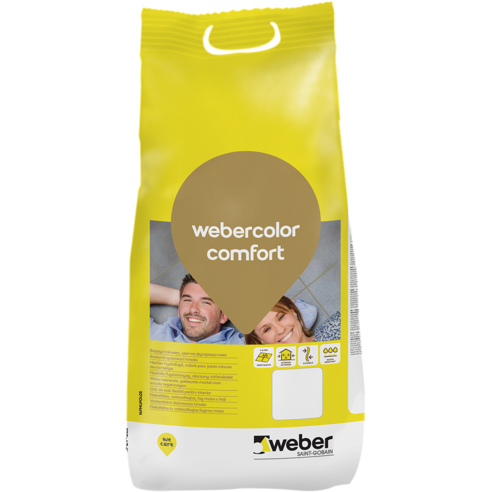 Chit de rosturi gresie si faianta WEBERCOLOR Comfort, Dark chocolate, interior/exterior, 5 kg