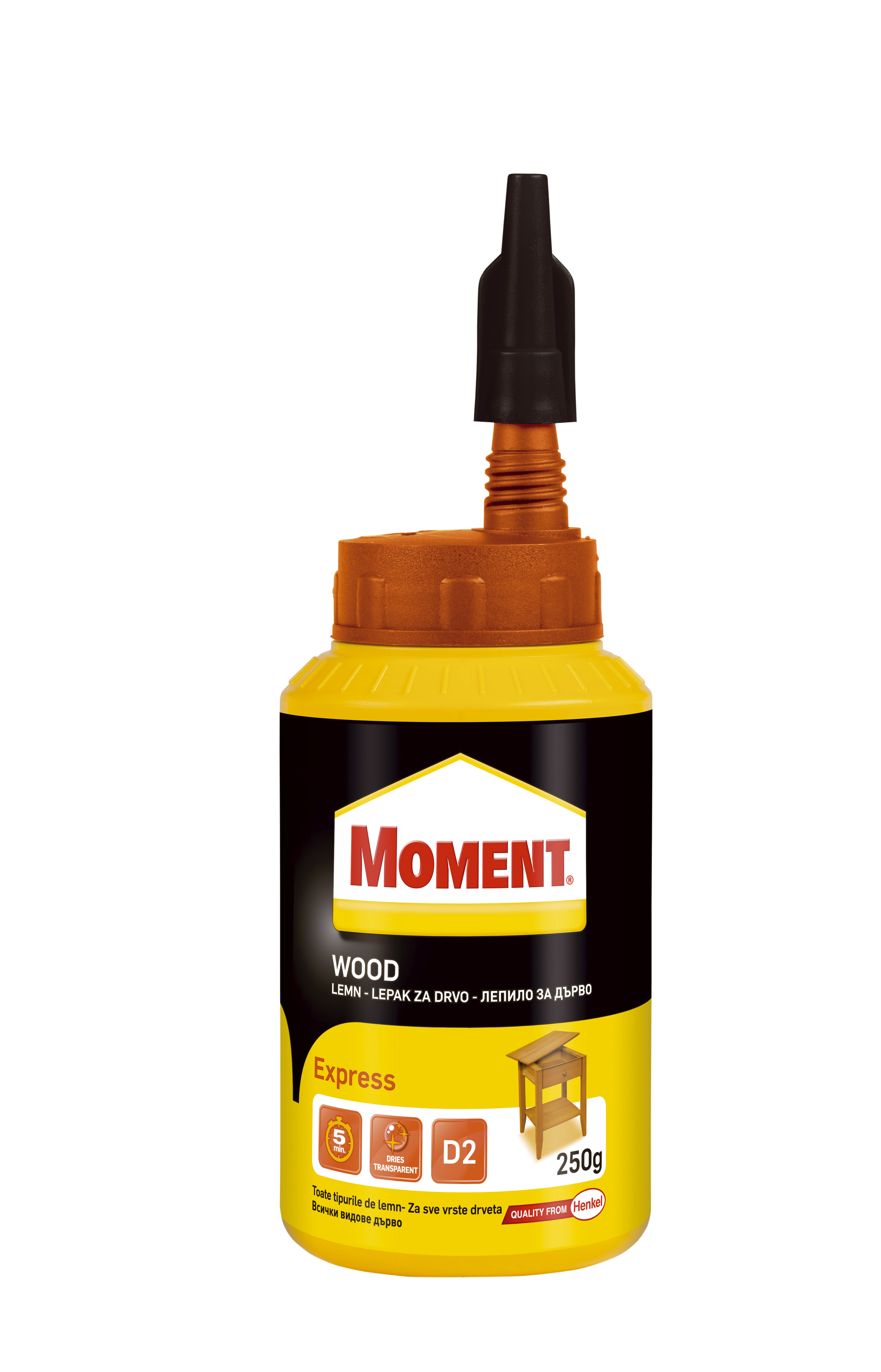 Adeziv pentru lemn MOMENT, rezistent la apa, 250 g