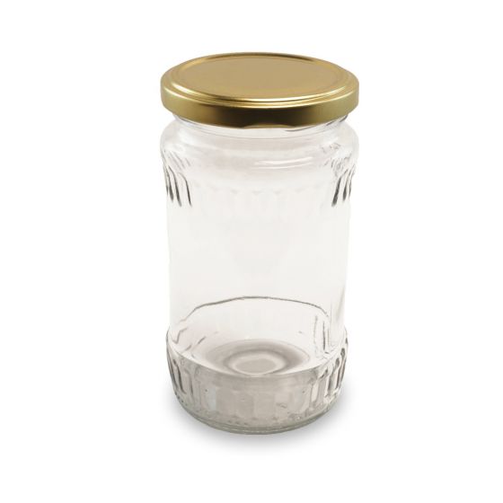 Borcan cu capac PLASTIKING TO63, sticla, 0.37l, transparent