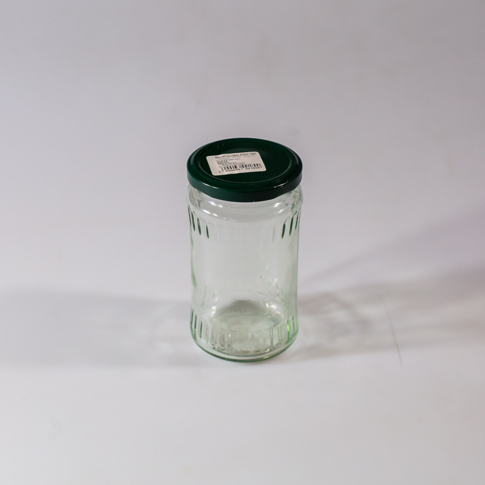 Borcan cu capac PLASTIKING TO63, sticla, 0.37l, transparent