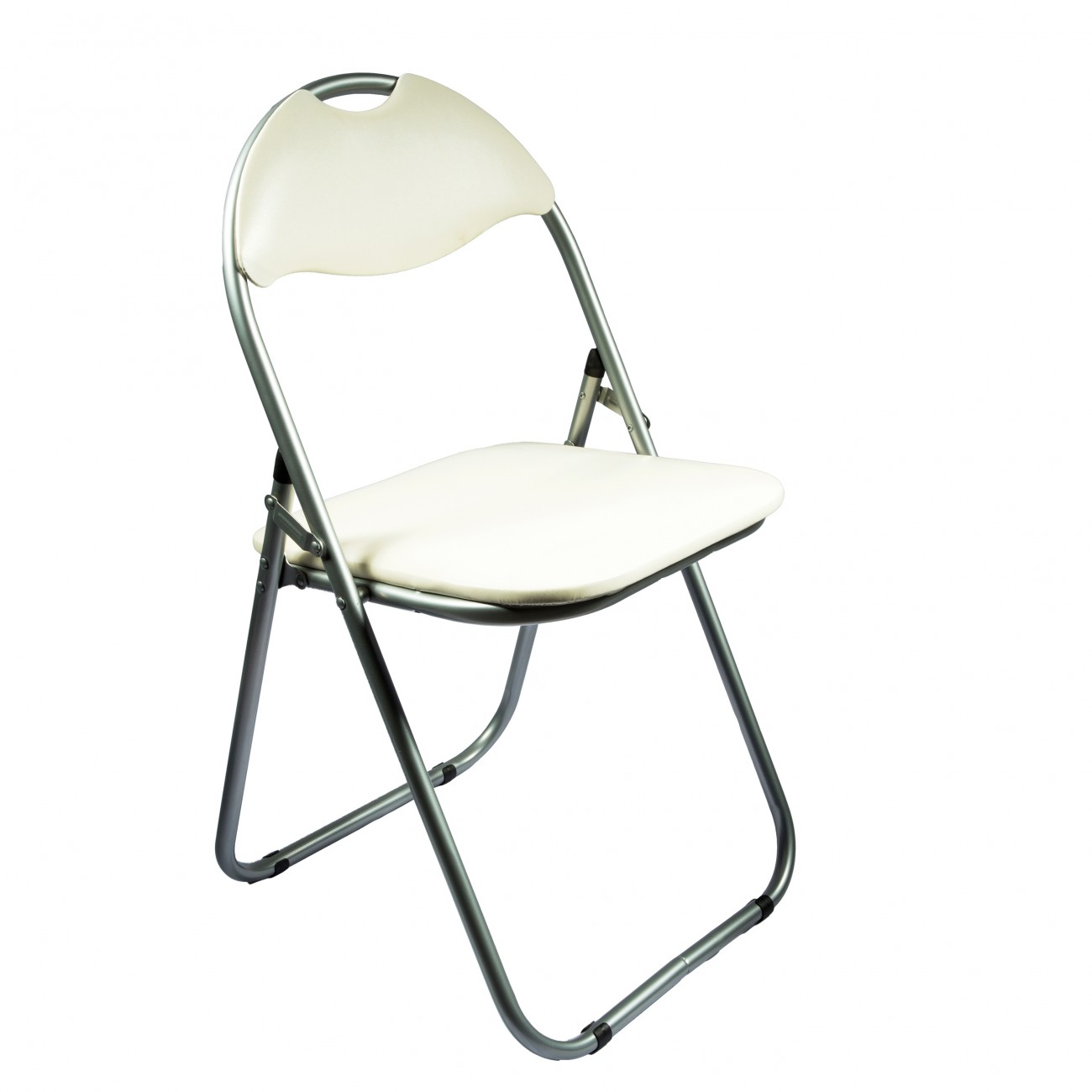 Scaun pliant, bej, metal  Cordoba