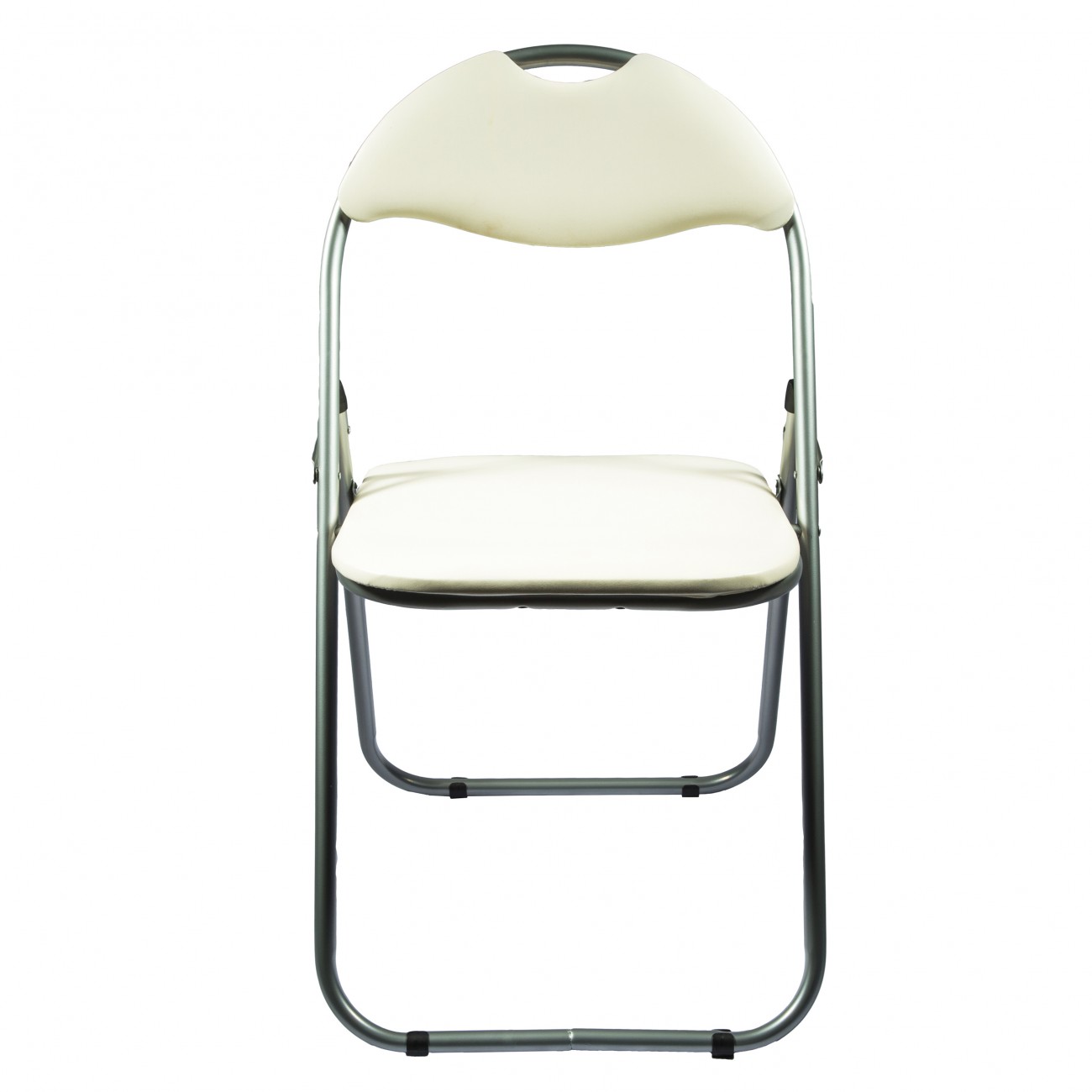 Scaun pliant, bej, metal  Cordoba