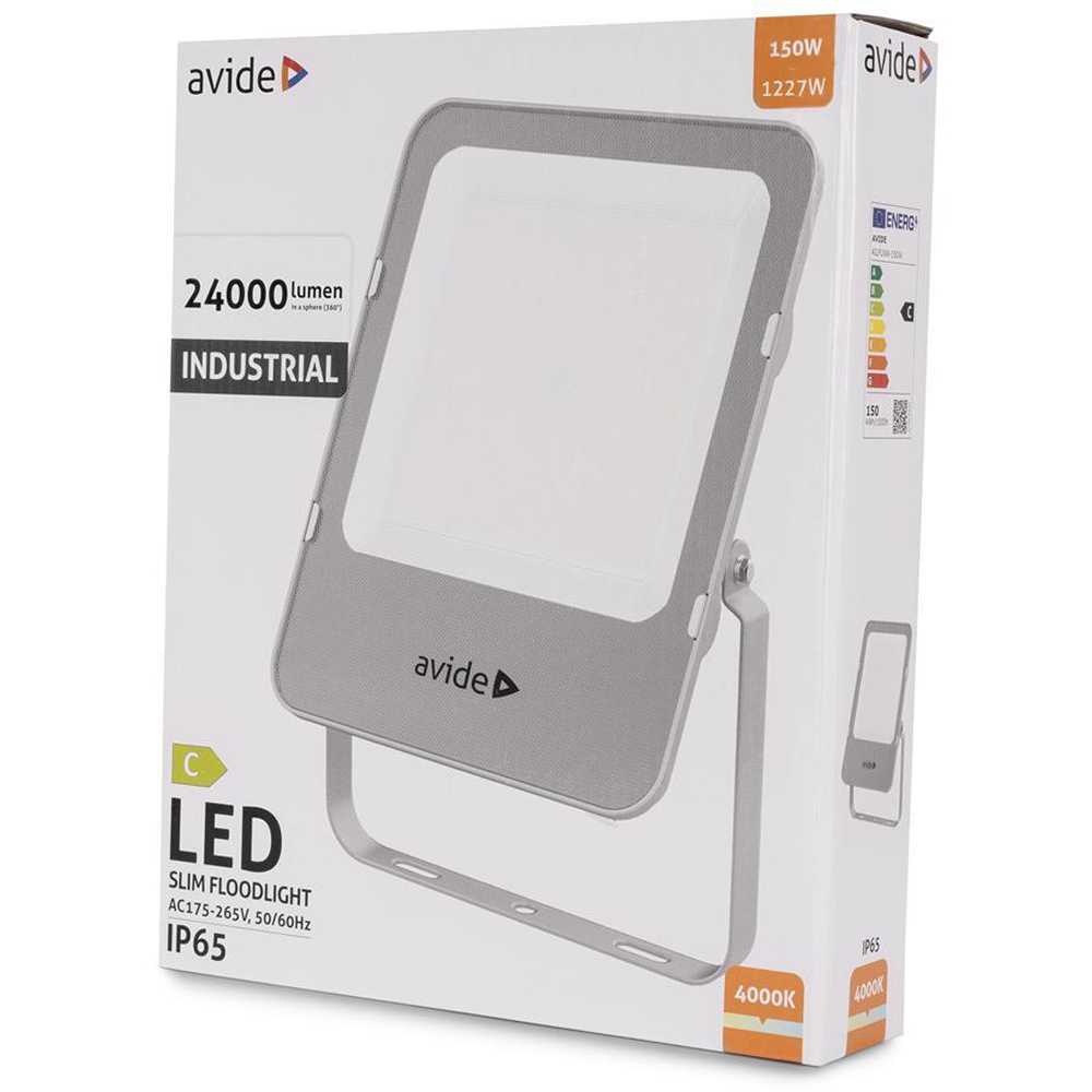Lampa de lucru AVIDE AILFLNW-150W, 150W, 24000lm, argintiu