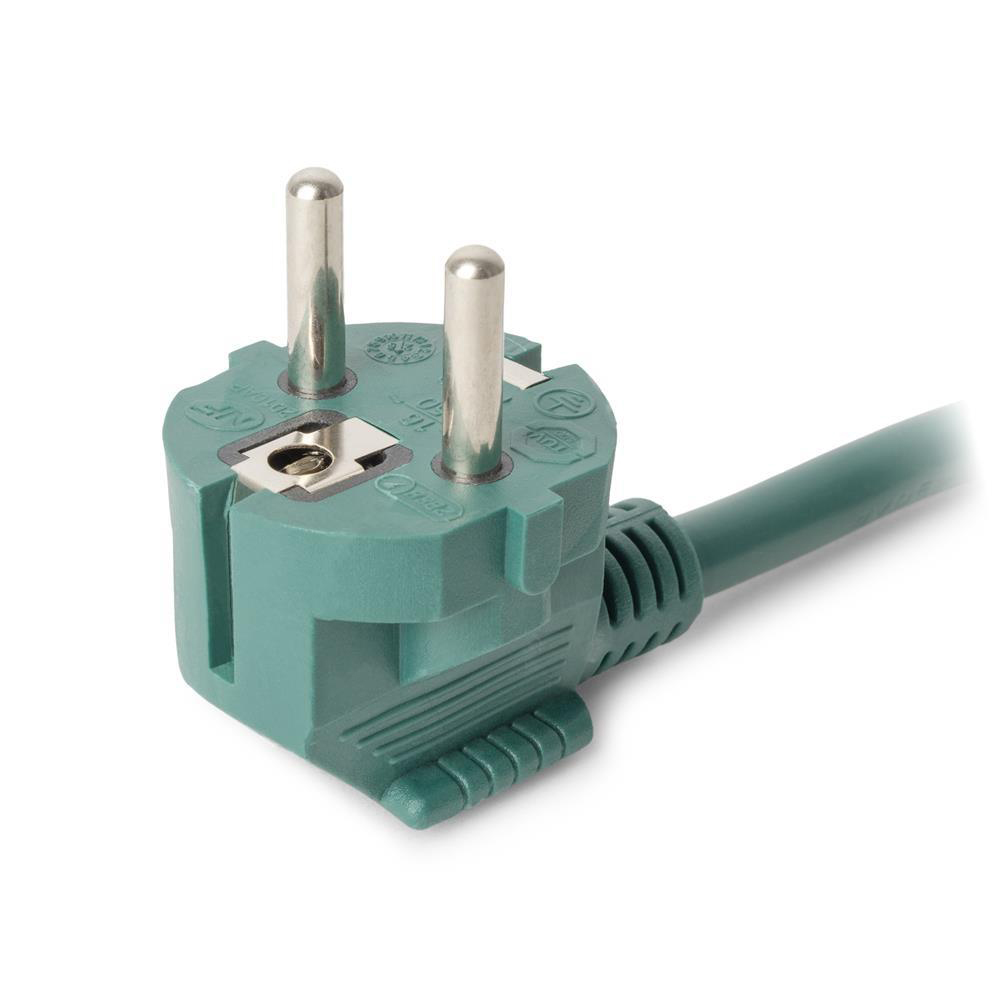 Prelungitor ENTAC ESE1.5G6-3-SW-G, 6 prize Shucko, 3m, intrerupator, verde