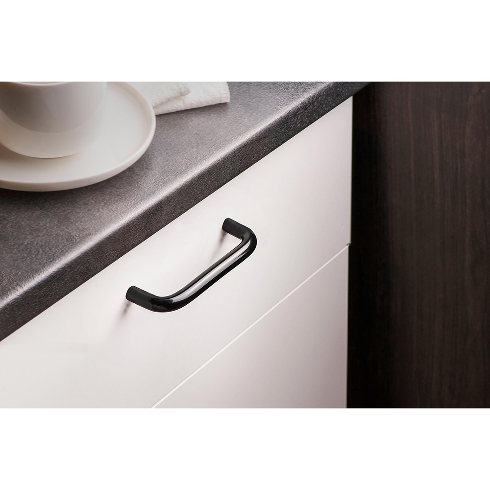 Set 6 manere E419, ABS, 10.5 x 1 x 2.7 cm, negru lucios