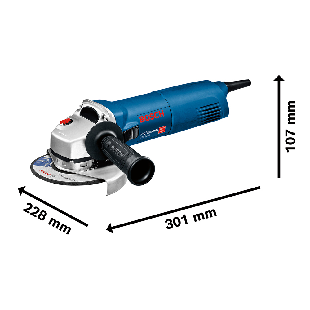 Polizor unghiular BOSCH GWS 1400, 1400W, 11000rpm, 125mm
