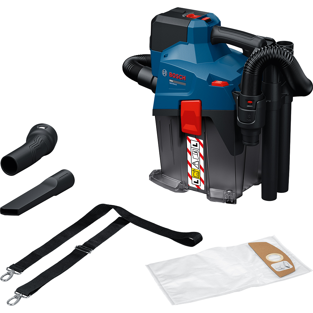 Aspirator umed/uscat BOSCH PRO GAS18V-6LS, 4.5l, 18V, albastru