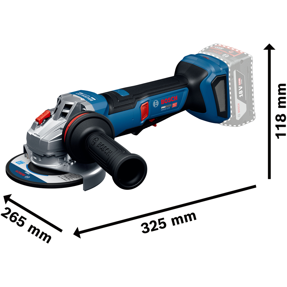 Polizor unghiular BOSCH PROFESSIONAL GWS 18V-11 PS, 18V, fara acumulator