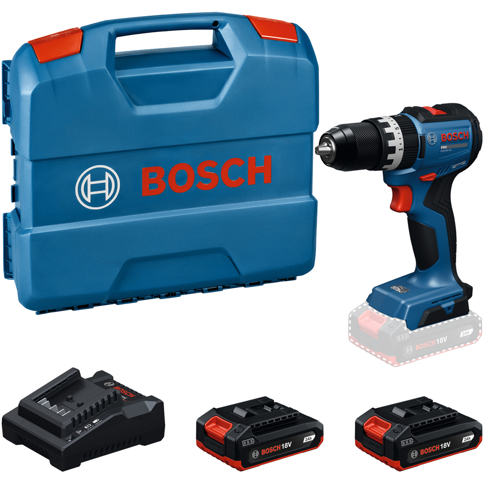 Masina de gaurit si insurubat cu percutie BOSCH Professional GSB, 18V-52, 18V, 1900rpm, 70Nm
