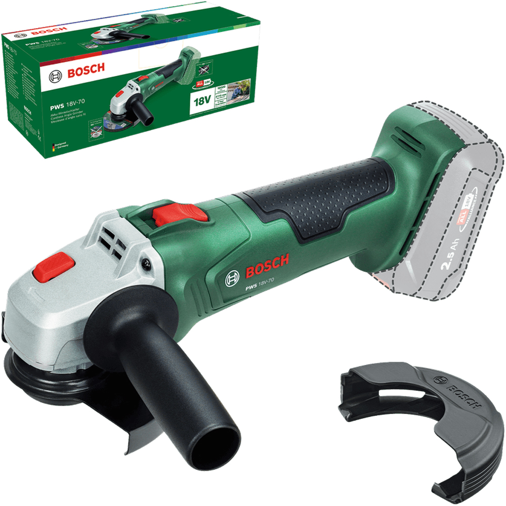 Polizor unghiular BOSCH PWS 18V-70, 18V, 125 mm, fara acumulator
