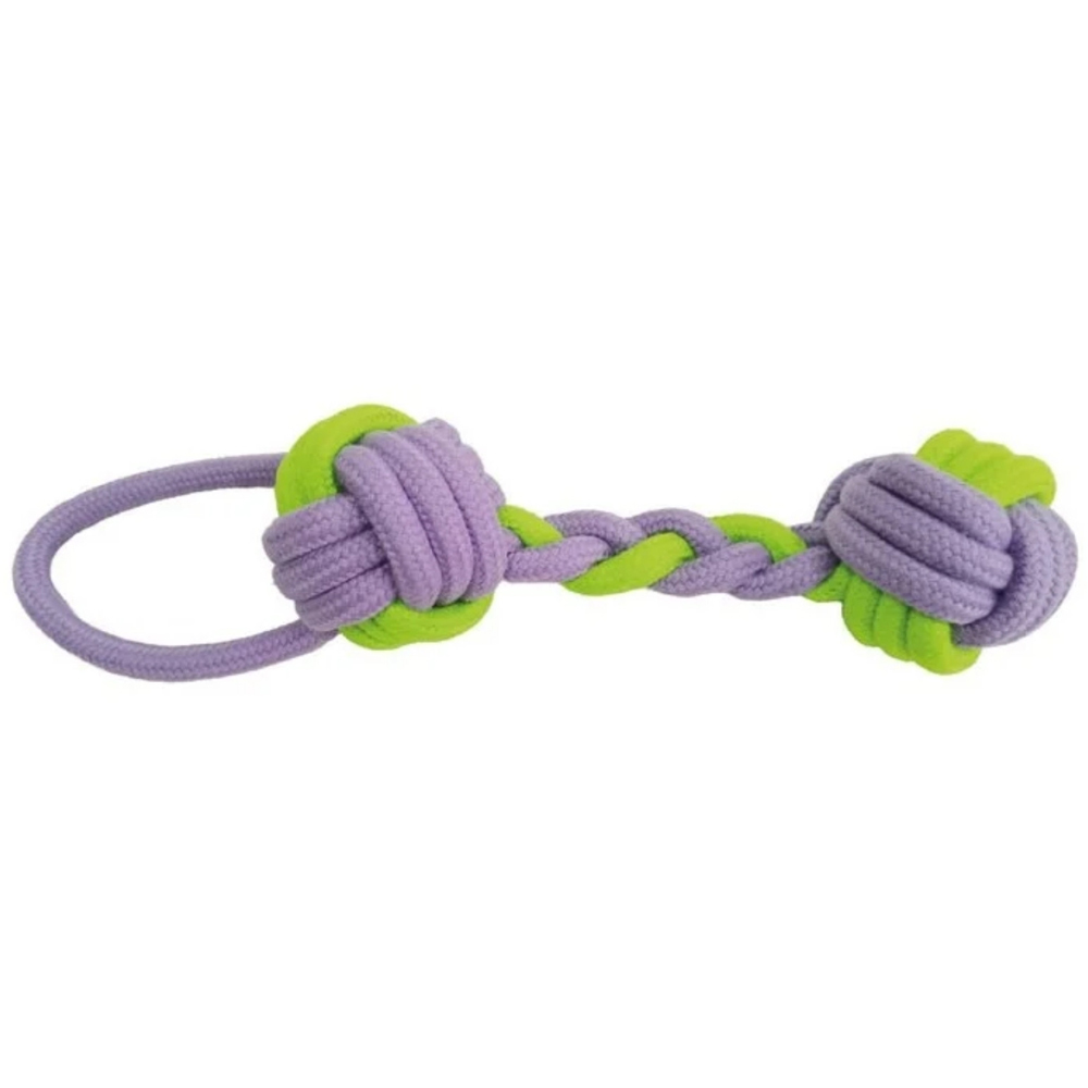 Jucarie de ros pentru caini RECORD Franghie 2 noduri, 32 cm, multicolor