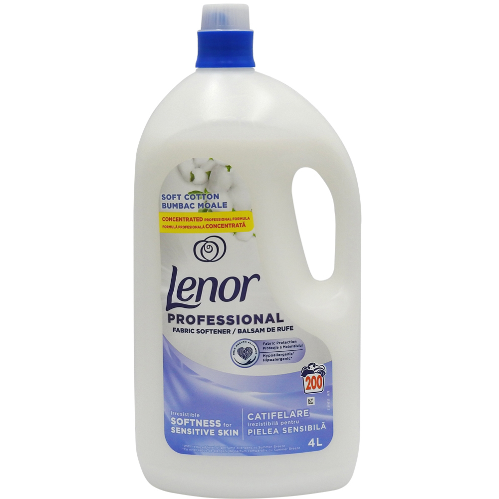 Balsam de rufe LENOR Professional Soft Cotton, 4 l, 200 spalari