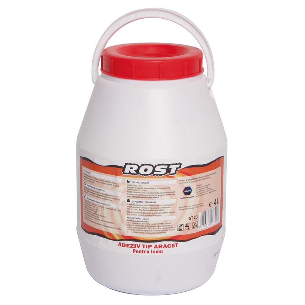 Adeziv aracet pentru lemn, alb, 4 L Rost l
