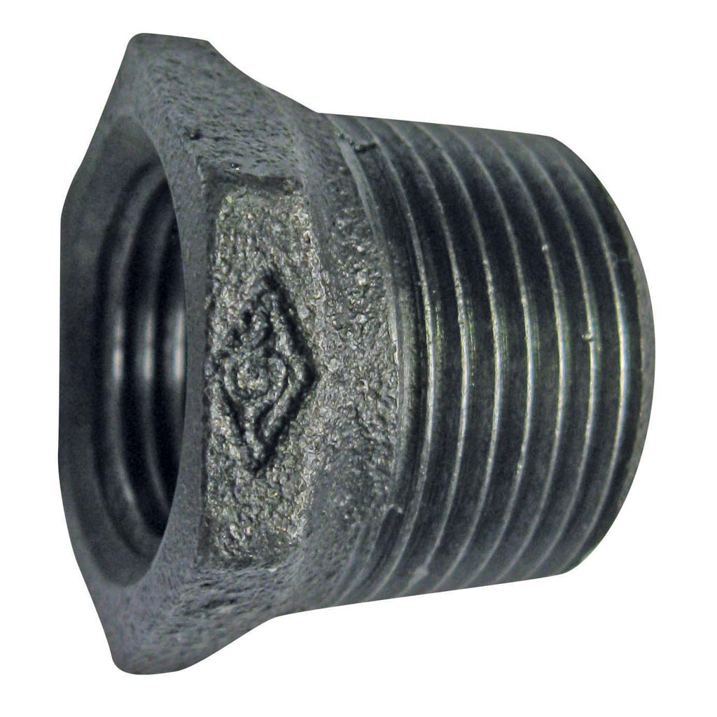 Reductie interior - exterior, 1/2", metal, negru