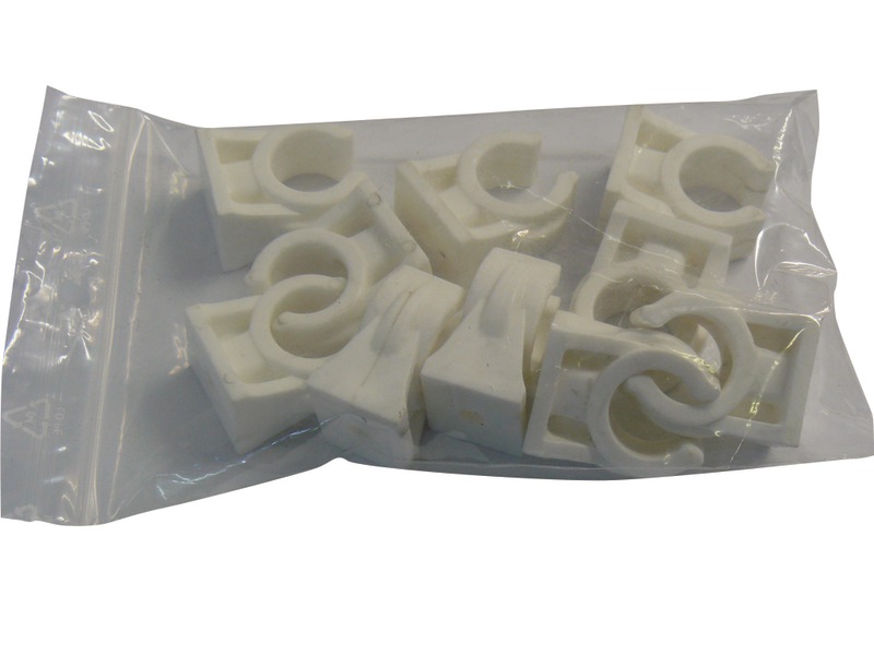 Clema simpla PP , 18 mm, alb, 10buc