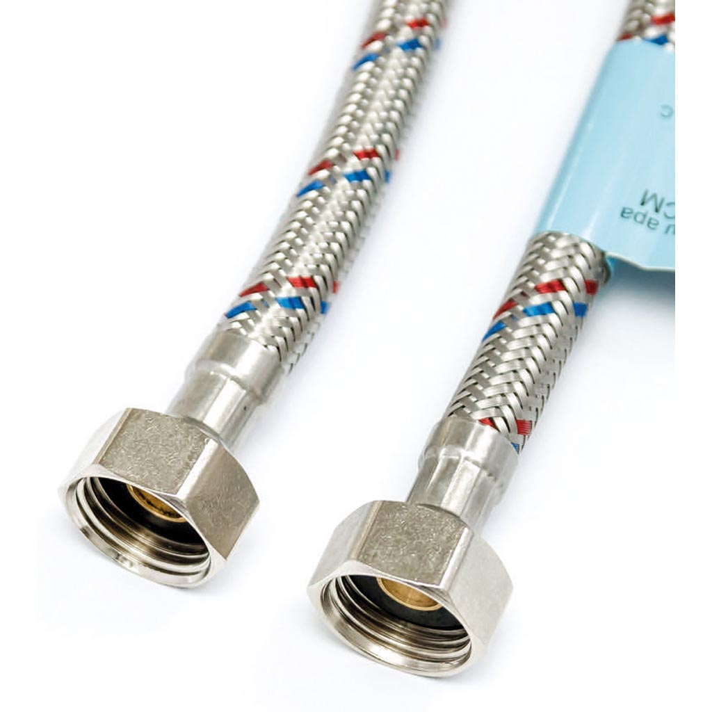 Racord flexibil apa, 40 cm, 1/2, filet interior, inox Heko