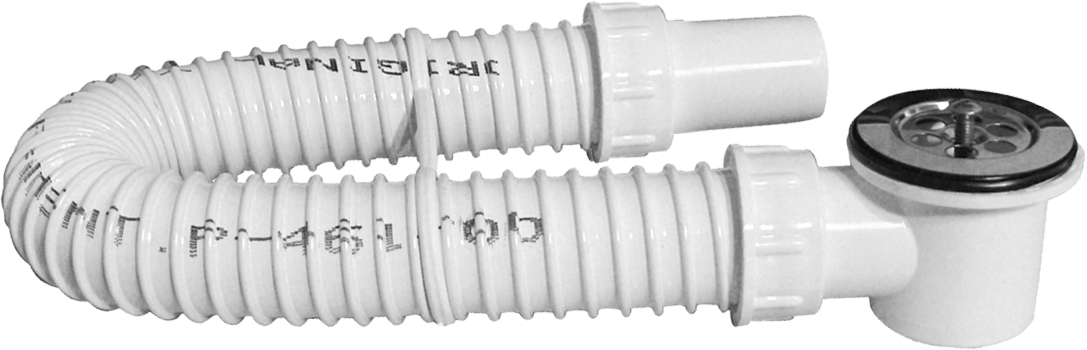 Sifon cada dus flexibil TEXO 26200067, PVC, 50 cm, D 40mm, alb