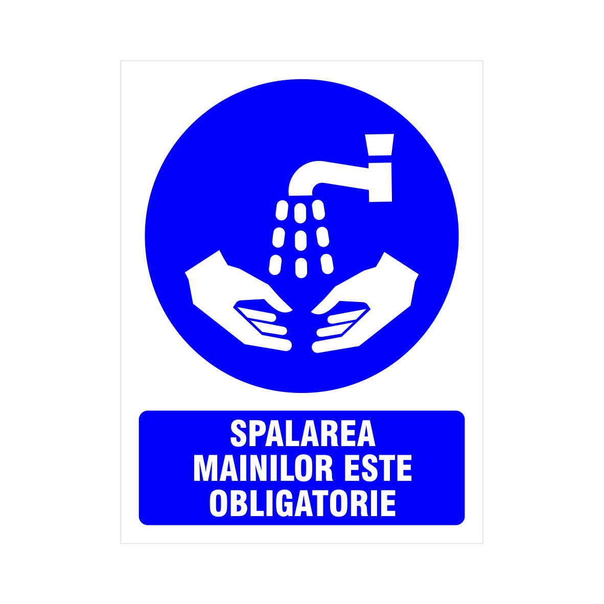 Indicator Spalarea Mainilor Obligatorie  Creative Sign