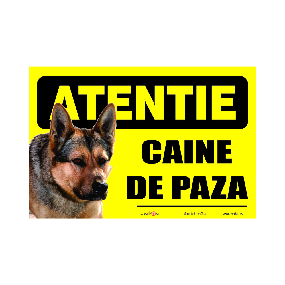 Indicator Atentie Caine Rau  Creative Sign