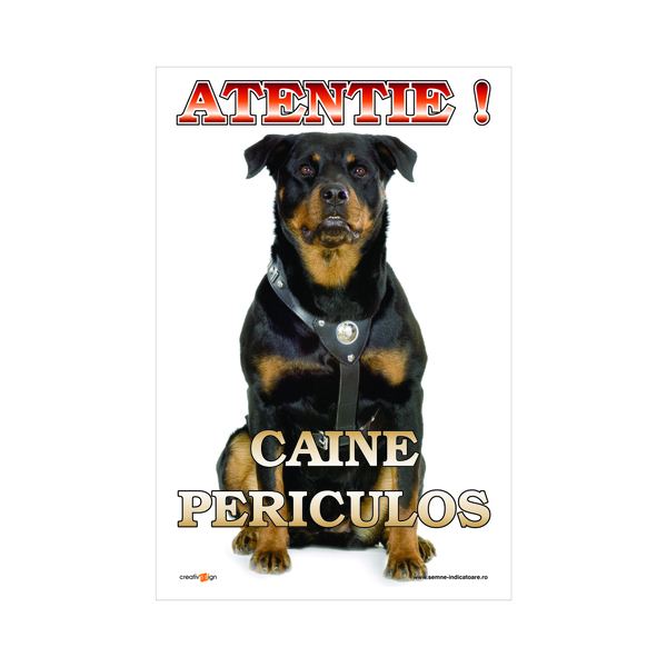 Indicator Atentie Caine Rau  Creative Sign