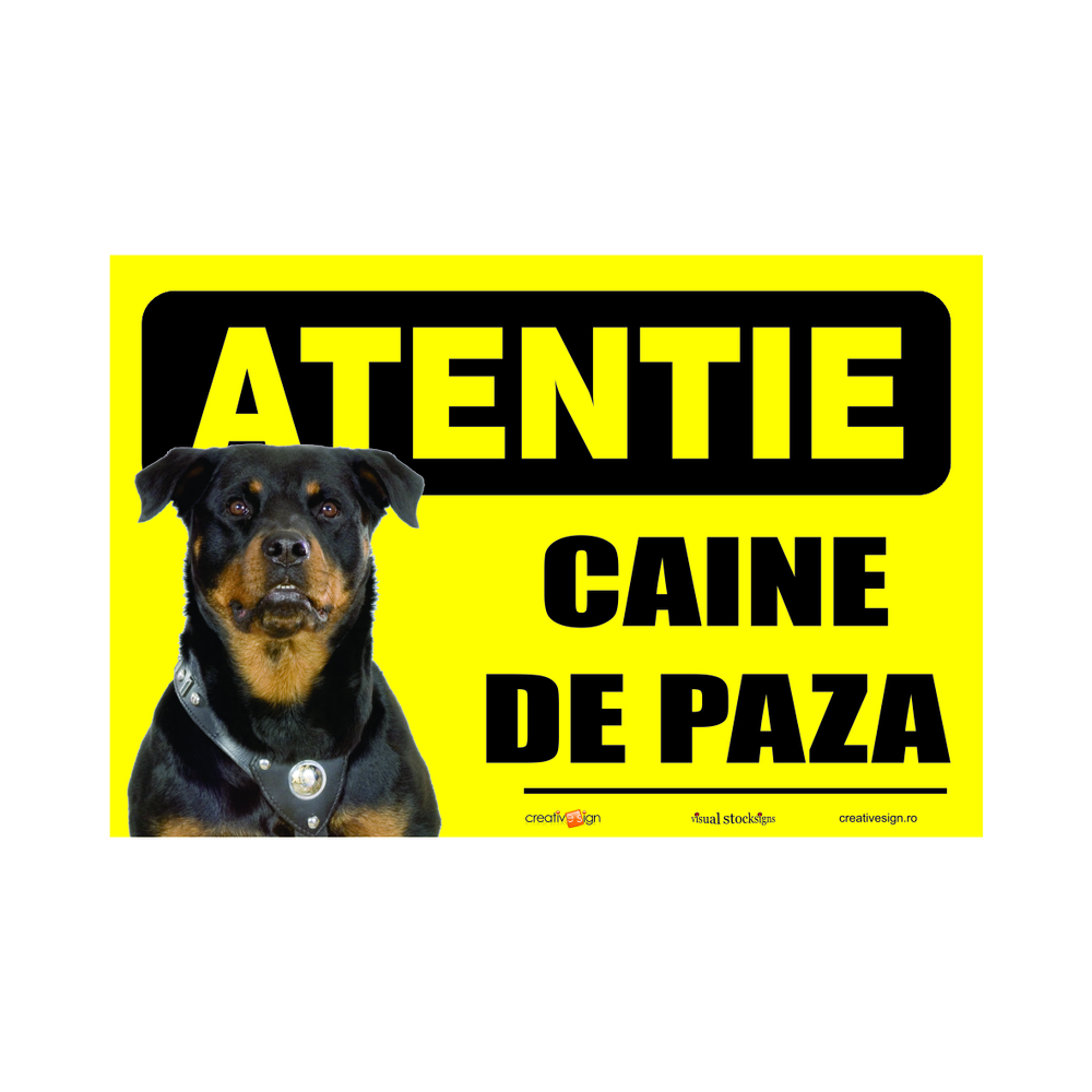 Indicator Atentie Caine Rau  Creative Sign