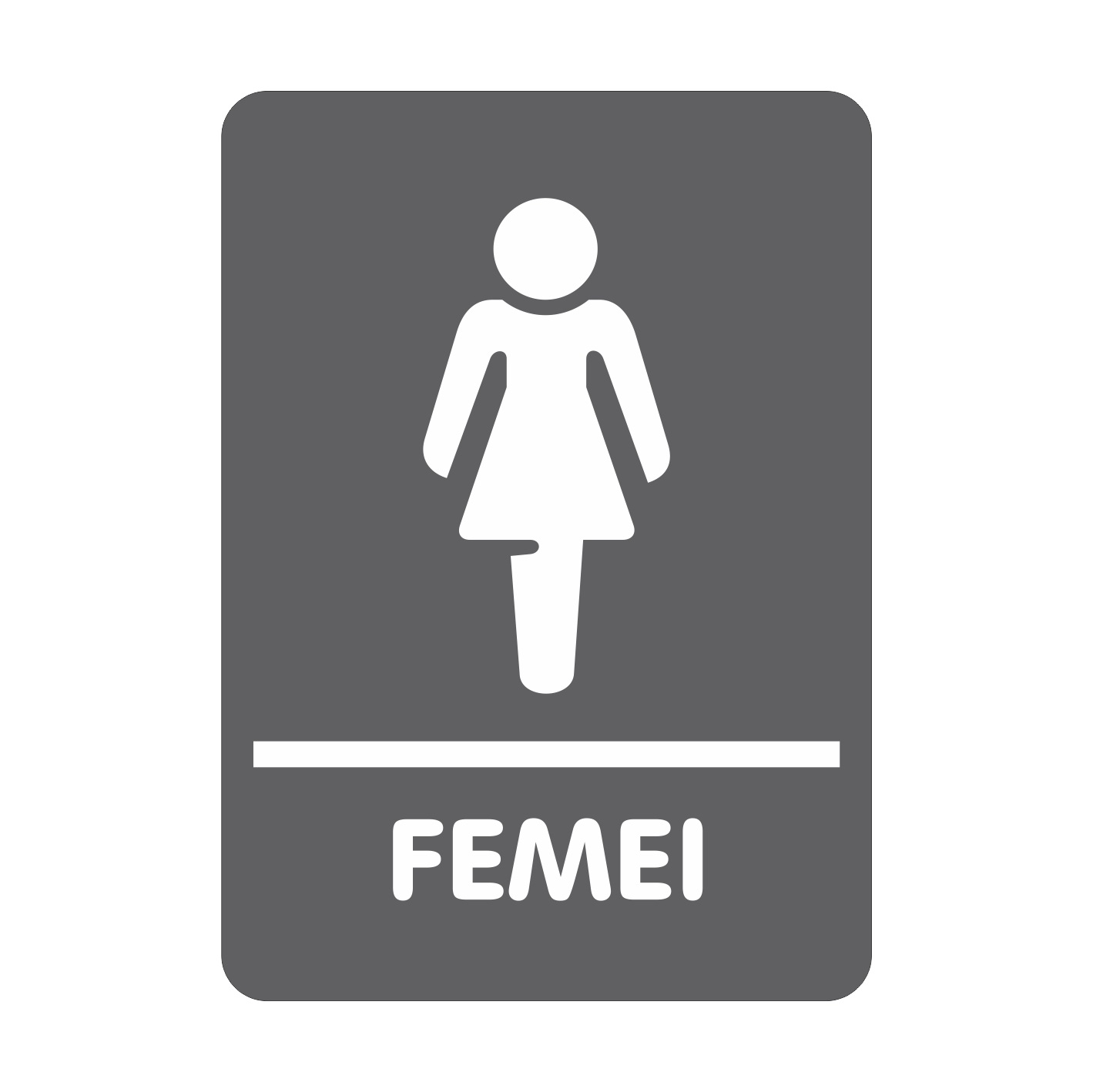 Indicator Toaleta Femei 10X14.5 PVC 1mm  Creative Sign