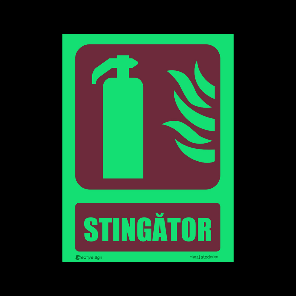 Indicator "Stingator" CREATIVE SIGN, fotoluminiscent, 10 x 15cm
