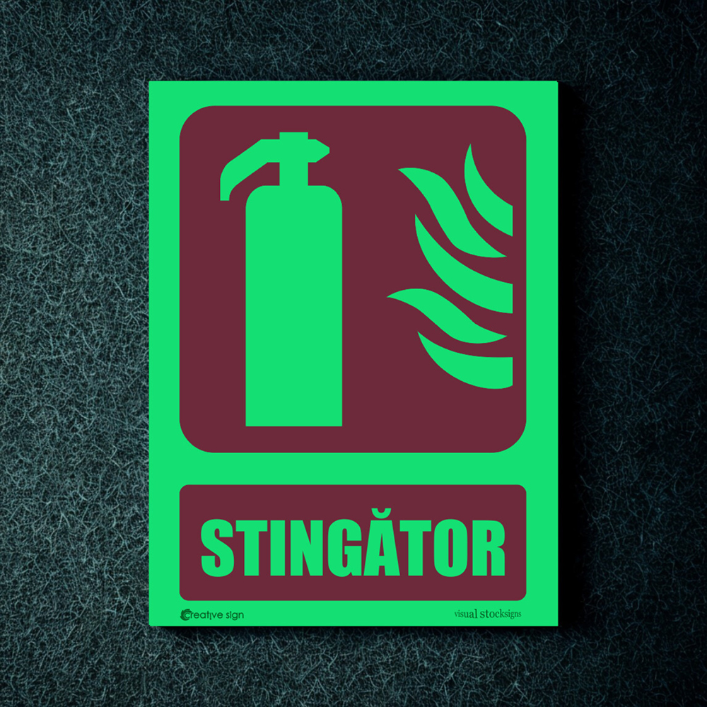 Indicator "Stingator" CREATIVE SIGN, fotoluminiscent, 10 x 15cm