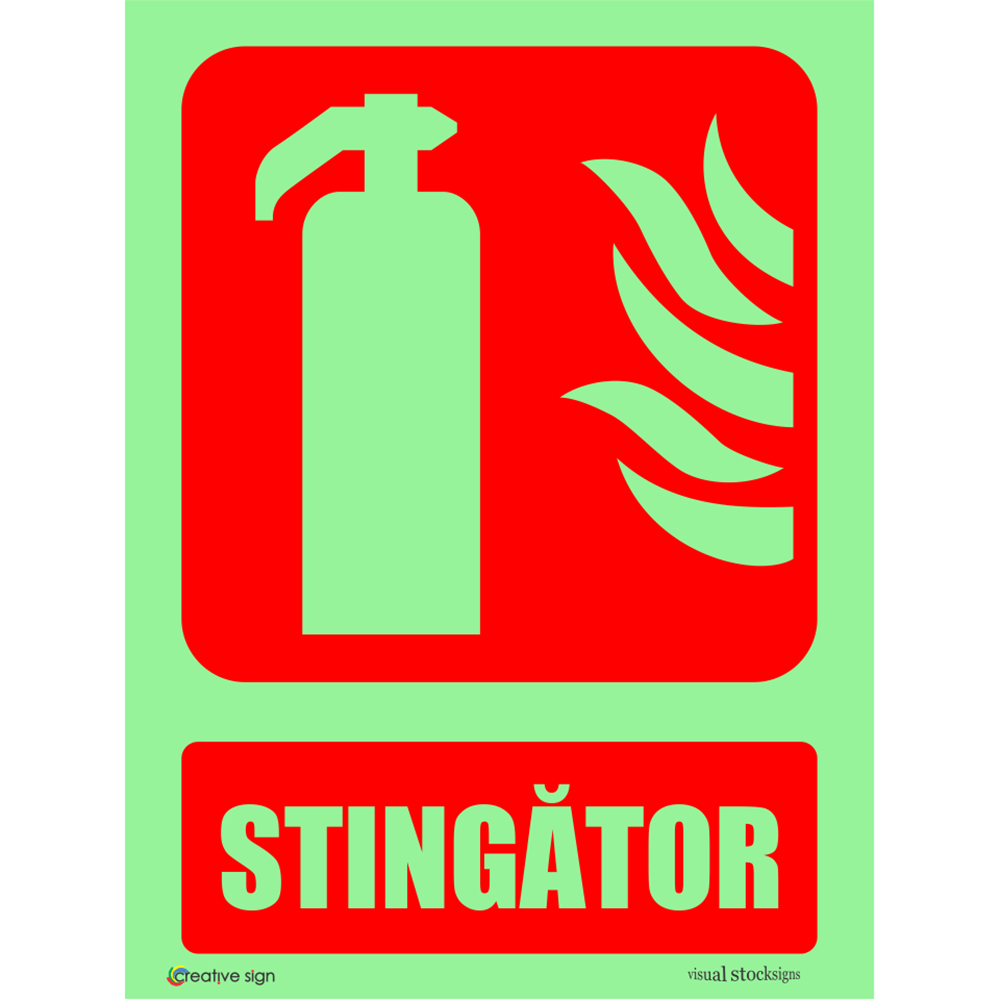 Indicator "Stingator" CREATIVE SIGN, fotoluminiscent, 10 x 15cm