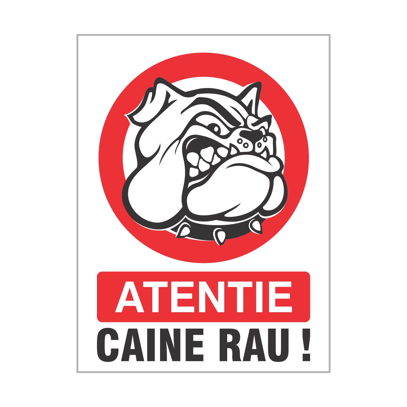 Indicator "Atentie caine rau" Creative Sign, 15 x 20 cm