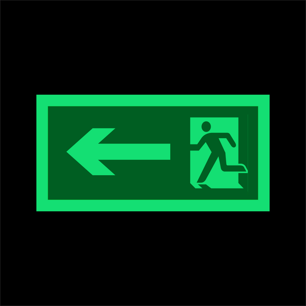 Indicator "Stanga" CREATIVE SIGN, fotoluminiscent, 10 x 20cm