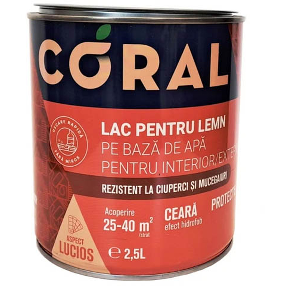 Lac pentru lemn CORAL, stejar auriu, 2.5L