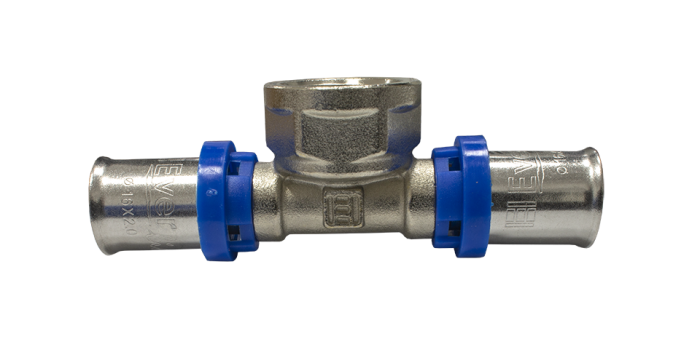 Teu sertizare, 16 mm, cu filet exterior 1/2