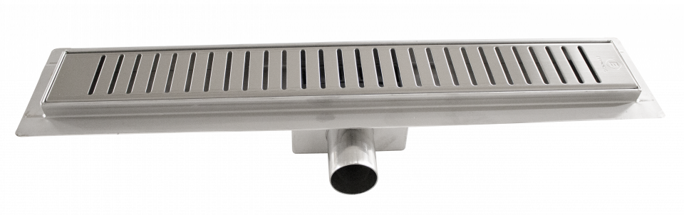 Rigola dus ERMETIQ Retro VEN-S407J, inox, 400 x 70 mm, D 40/50mm, argintiu