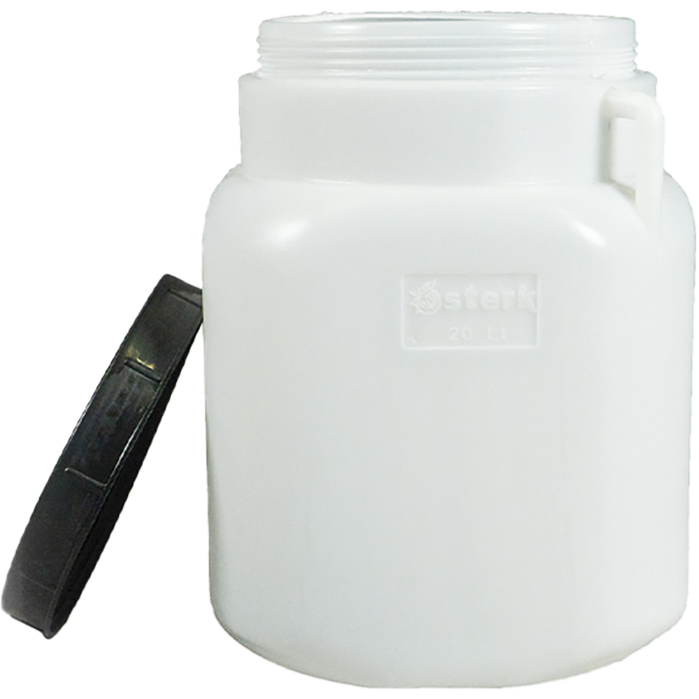Bidon patrat, alb, 20 l