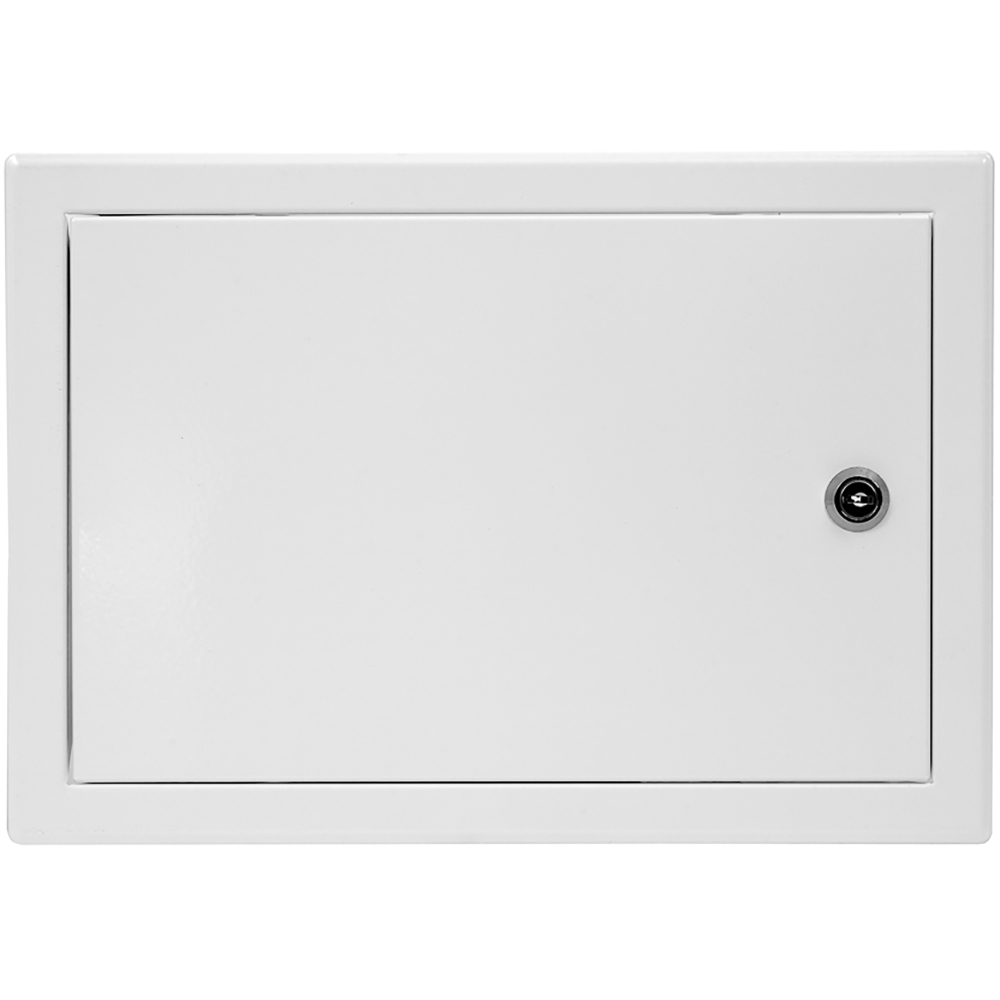 Usa de vizitare cu cheie, 300 x 400 mm, plastic, alb