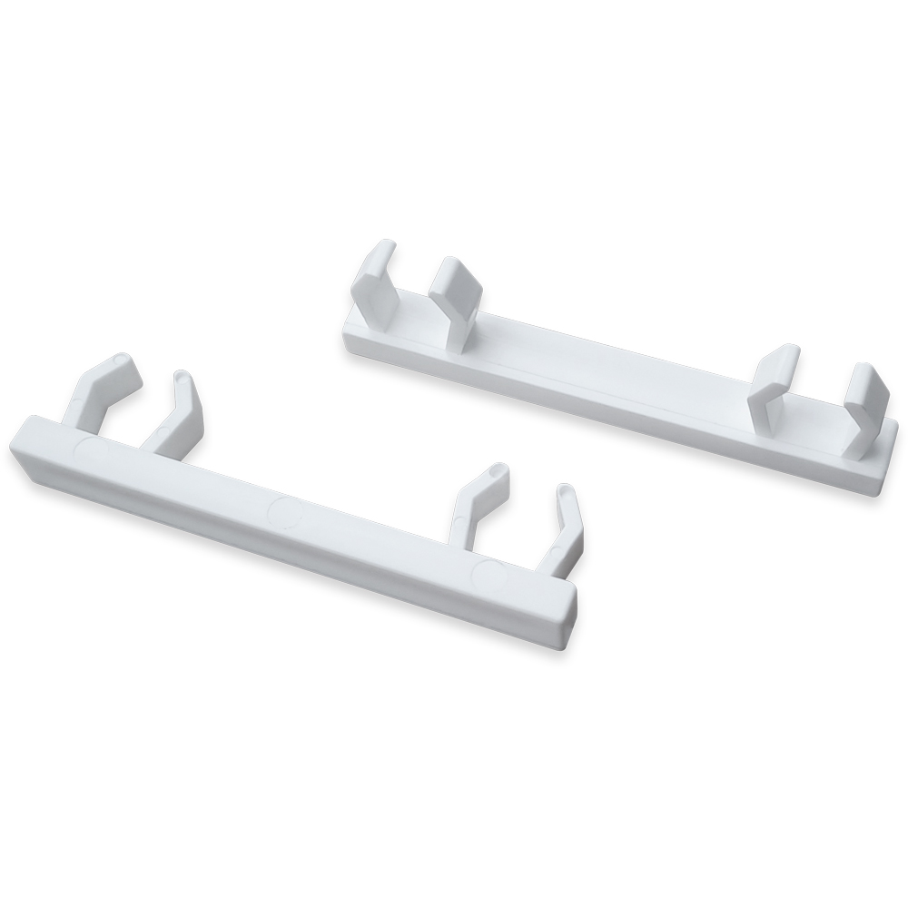 Set 2 capete sina perdea, PVC, 9 x 2 x 9 cm, alb