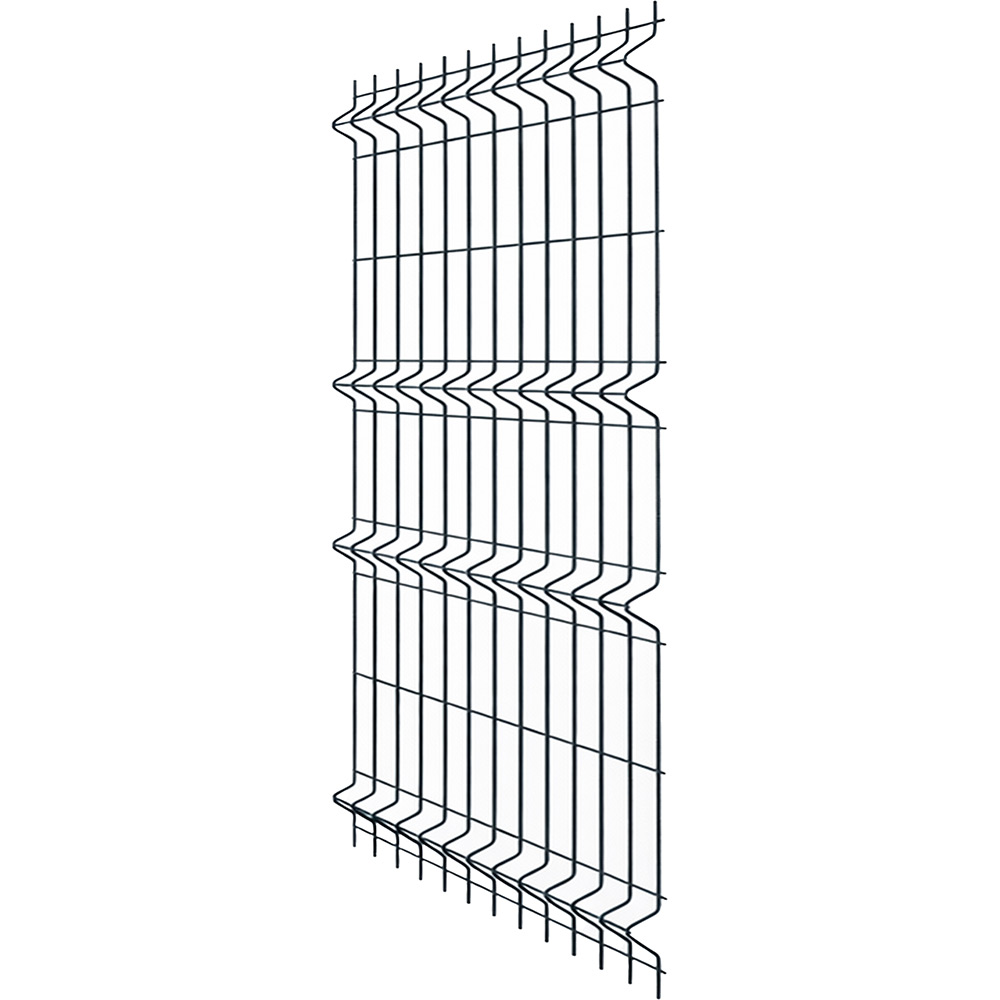 Panou gard bordurat PVC, 170 x 200 x 0.37 cm, otel zincat, gri