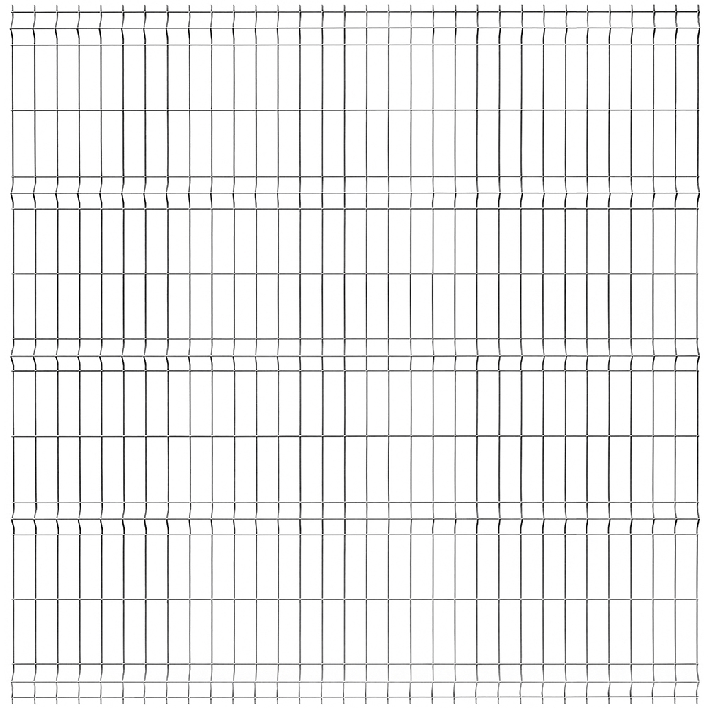 Panou gard bordurat zincat, 200 x 200 cm, 3.8 mm, otel, argintiu