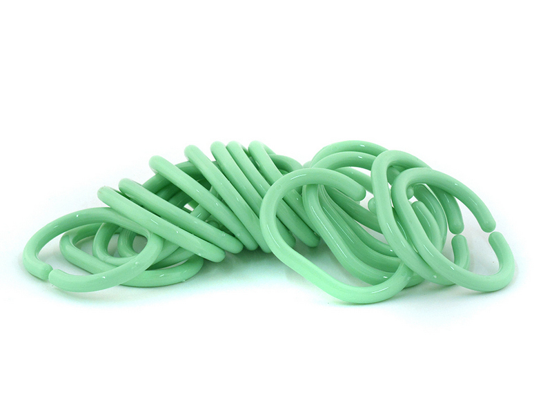 Set 20 inele perdea dus, verde