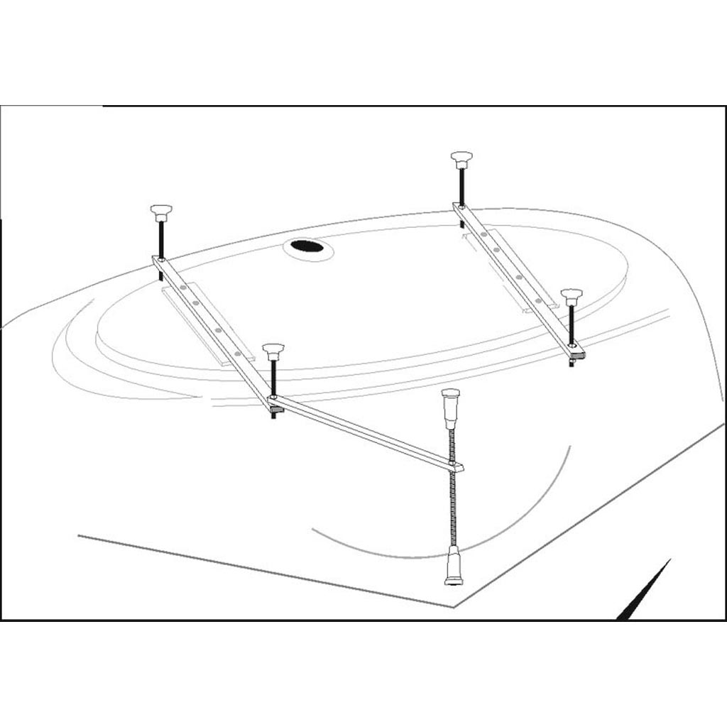 Suport cada Smart 3, metal, pentru cazi pe colt cu laturi egale, 140 x 140 cm