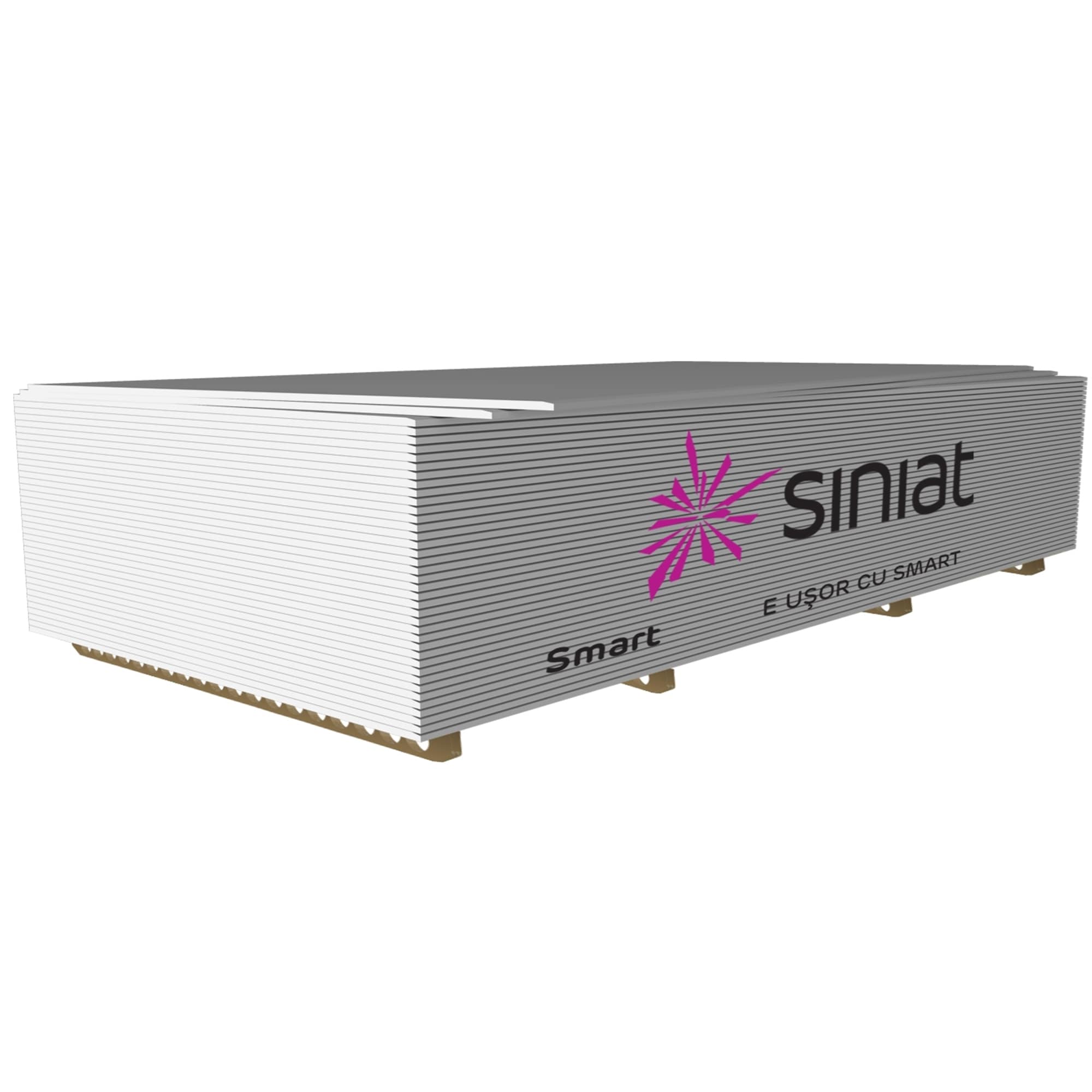 Placa gips carton Siniat Nida Smart, standard, 12.5 x 1200 x 2600 mm