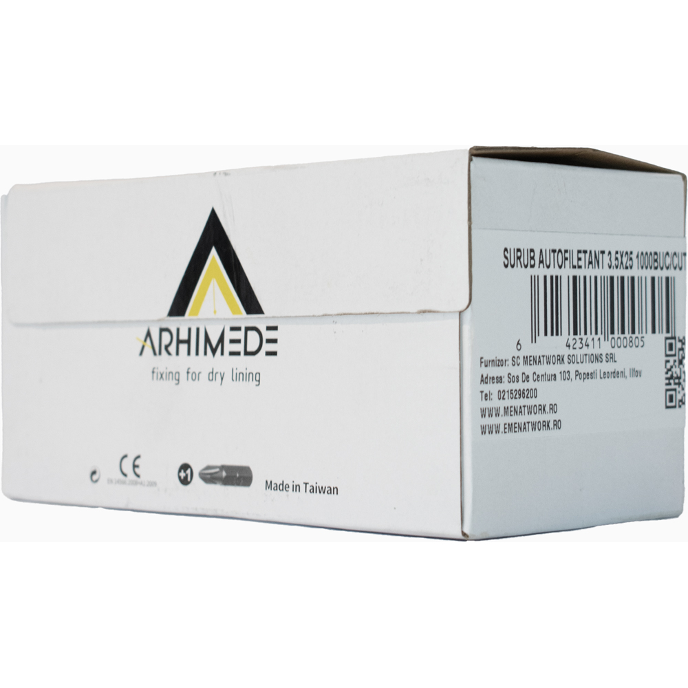 Surub autofiletant, PH2, 3.5 x 25mm, metal, 1000buc
