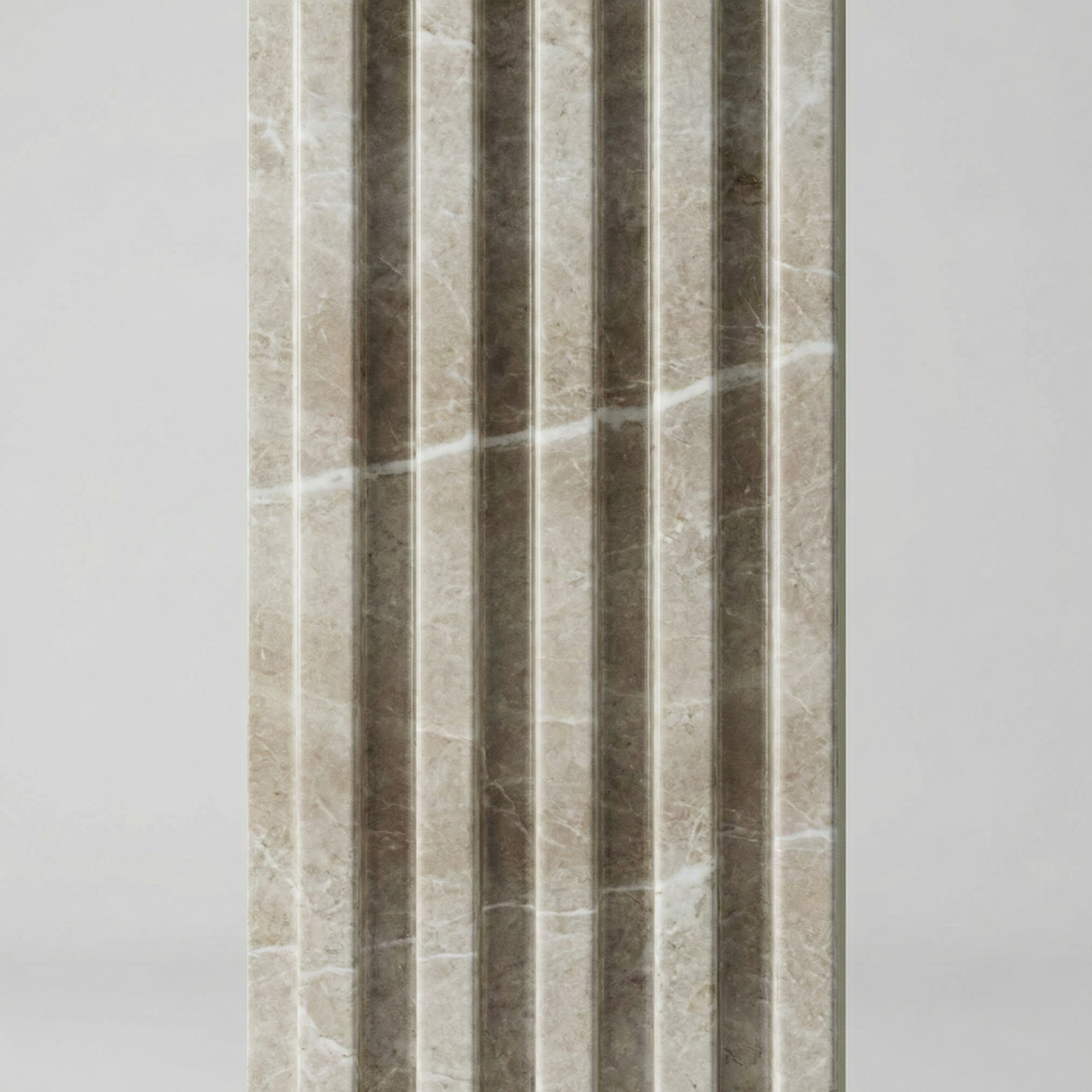Panou decorativ Marble, WPC, 16.5 x 28 cm, alb