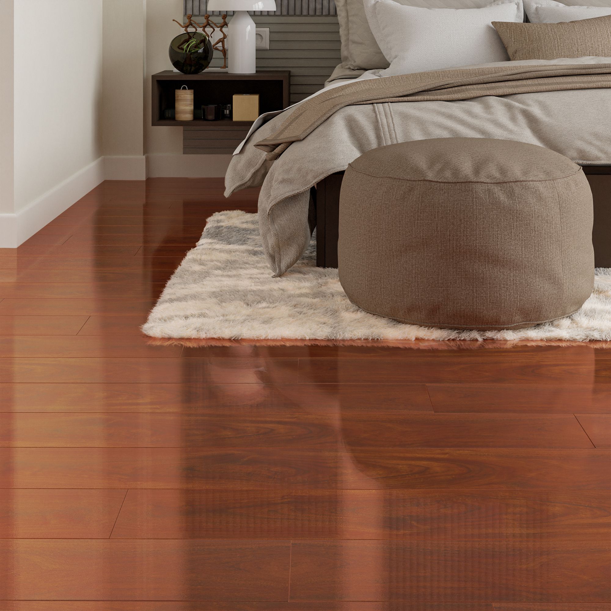 Parchet laminat 12 mm, Piano, maro, acoperire per cutie 1.6 mp, AC3, HDF WOOD ART