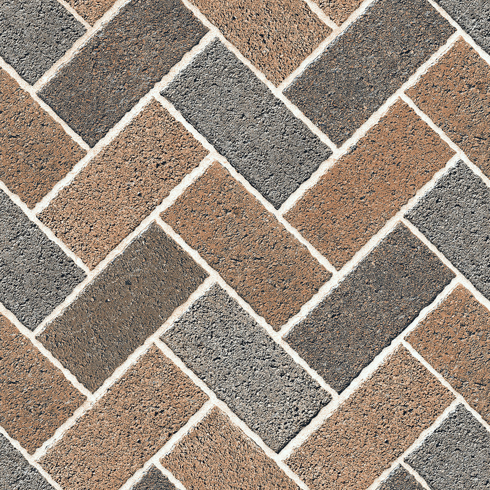 Gresie exterior Brick, Piatra naturala maro mat, 40 x 40 cm, 12 mm, 0.8 m2/ cutie