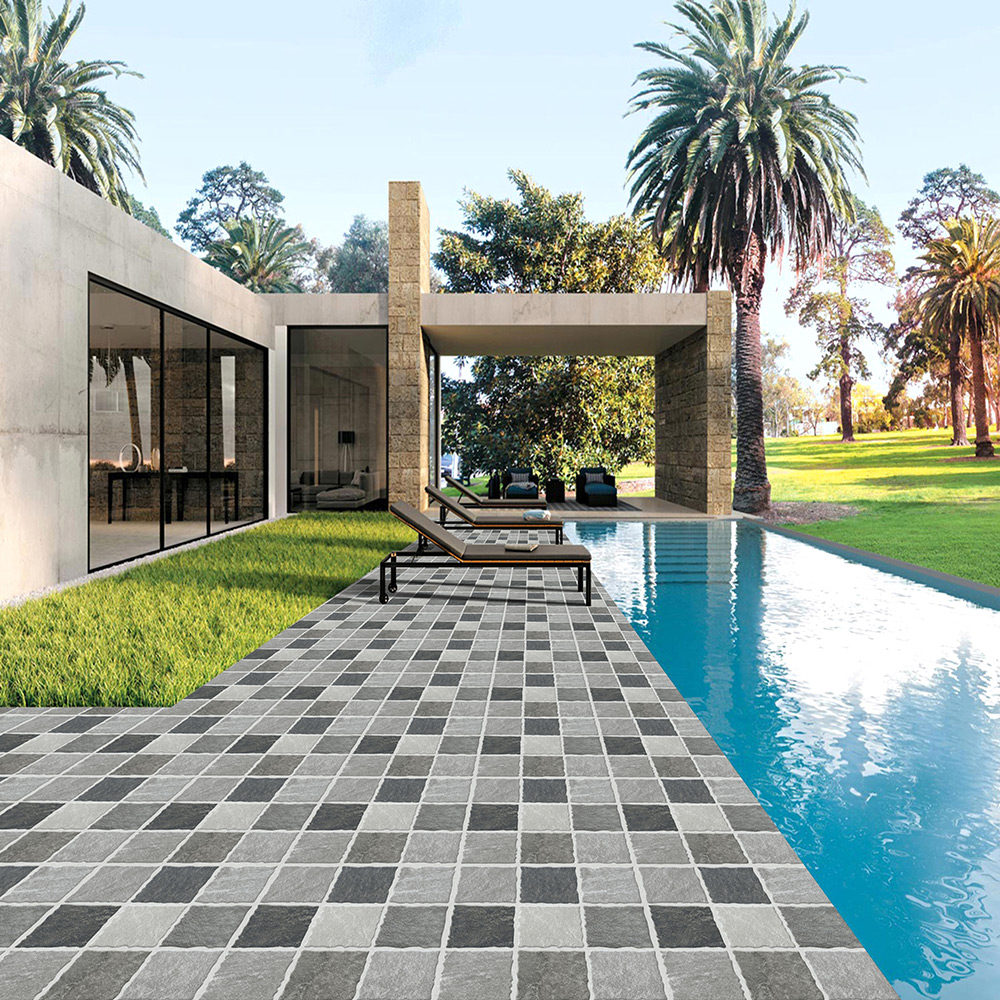 Gresie exterior Square, piatra gri mat, 40 x 40 cm, 12 mm, 0.8 m2/ cutie