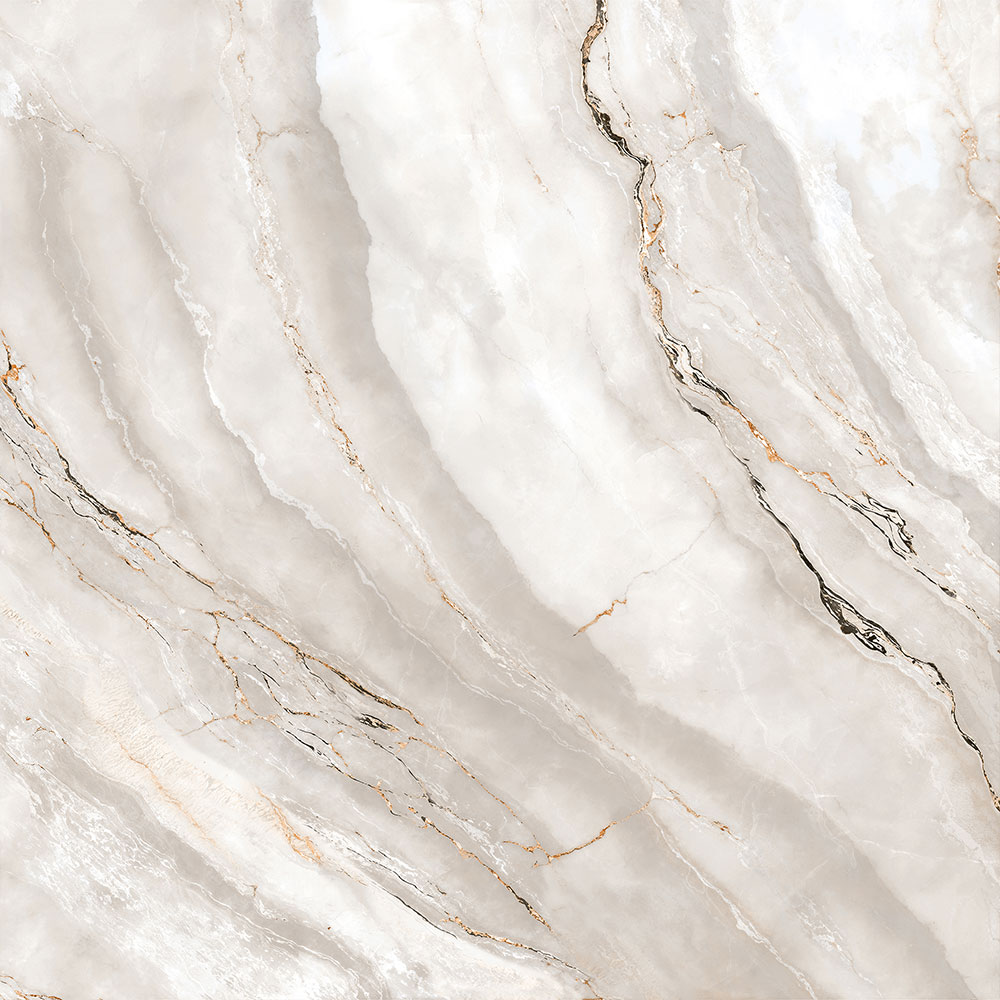Gresie interior Onda, marmura bej lucios, 60.5 x  60.5 cm, 10 mm, 1.465 m2/cutie