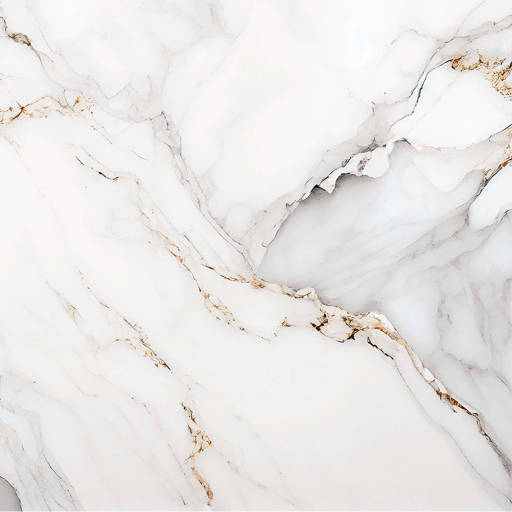 Gresie interior Ramla, marmura alb lucios, 60.5 x  60.5 cm, 10 mm, 1.465 m2/cutie